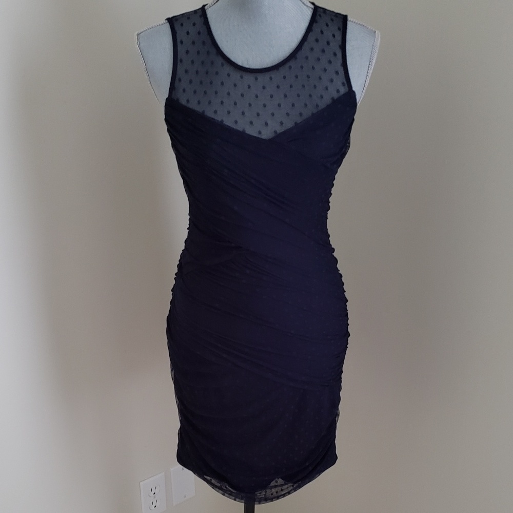En Creme Navy polka dot dress Bloomingdales